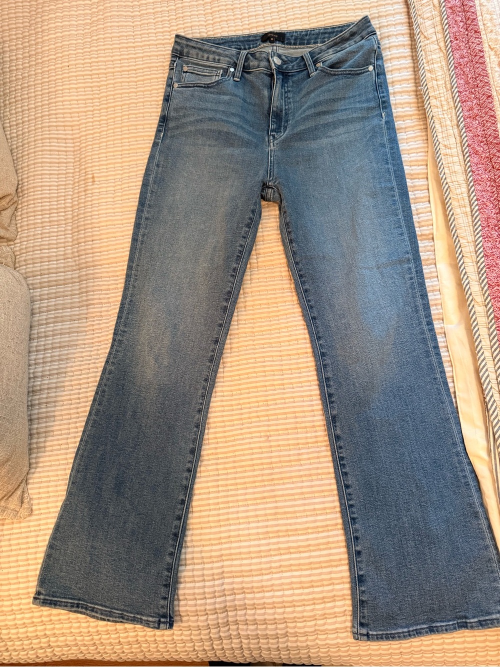 Quince Medium Blue Flare Jeans - Women's Wide Leg